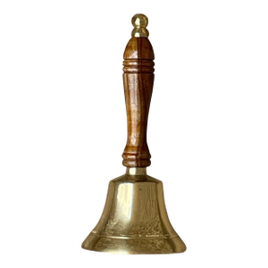 Brass Bell With Wooden Handle