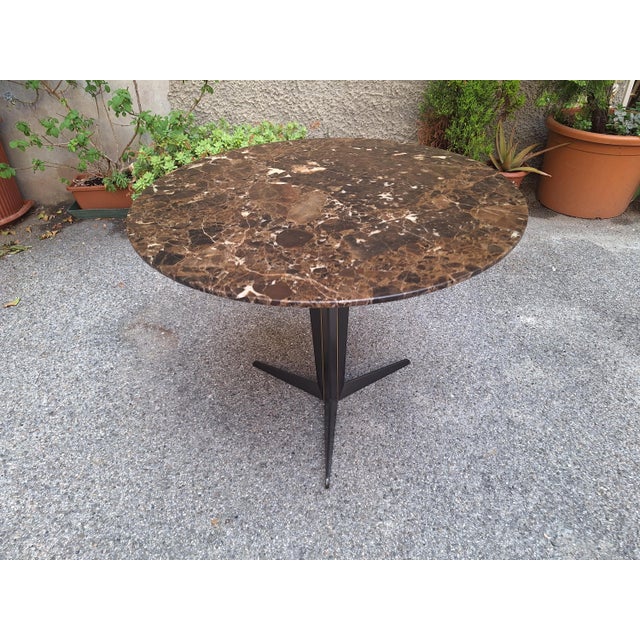 Attico Model Coffee Table in Metal and Brass with Brown Marble Top by Nicola Gallizia for Molteni & C., 1990s For Sale - Image 14 of 18