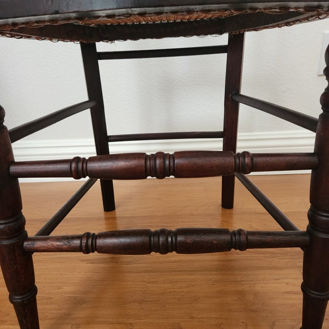 Antique Eastlake Victorian Side or Desk Chair With Caned Seat For Sale - Image 10 of 10