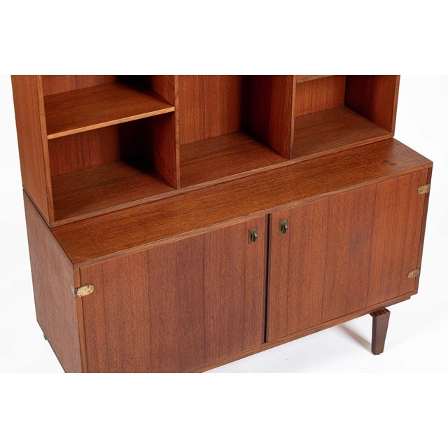 Wood Danish Mid-Century Modern Teak Bookcase Cabinet by Peter Løvig Nielsen, 1960s For Sale - Image 7 of 18