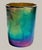 Art Nouveau Small Antique Highly Iridescent Art Nouveau Glass Vase W/ Enameled Floral Decor For Sale - Image 3 of 8