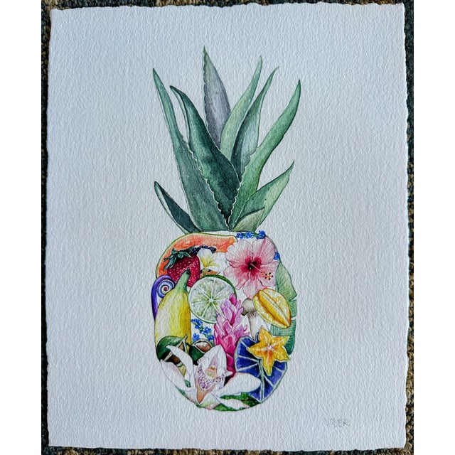 Original Signed Sarah Voyer “Pineapple” Print For Sale - Image 10 of 14