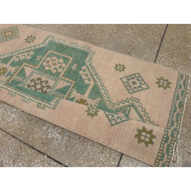 Beige Galerie Shabab Collection Mid-20th Century Turkish Anatolian Long Runner For Sale - Image 8 of 9
