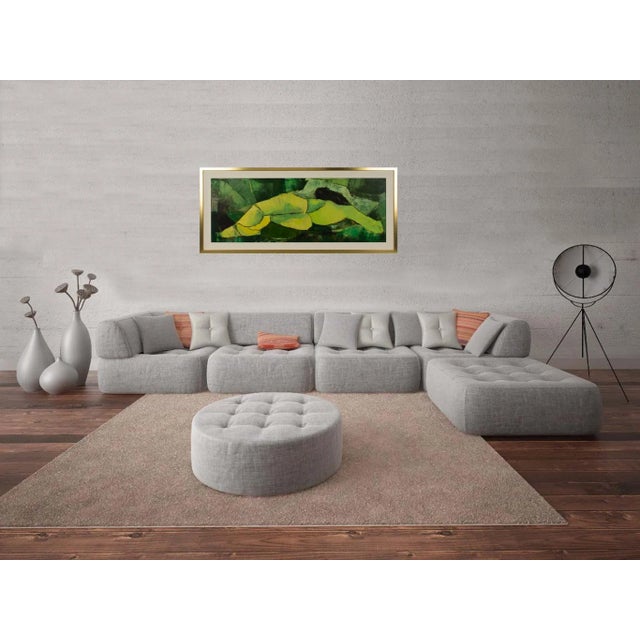 Abstract Mid Century Abstract Nude Oil on Canvas Painting by Edith Ferullo For Sale - Image 3 of 13
