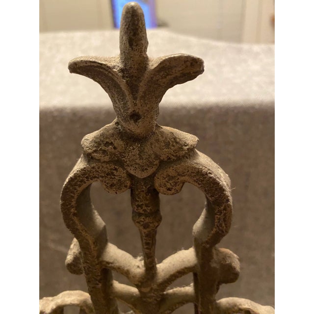 Late 19th Century French Iron Cross 3’ Vintage Standing Cross For Sale - Image 5 of 12