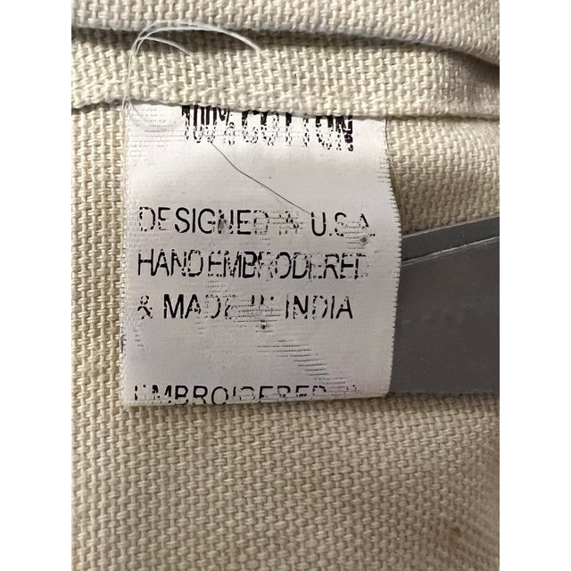 Vintage Catstudio 2003 Mississippi Embroidered Decorative Pillow For Sale - Image 6 of 12