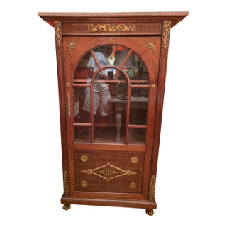 Antique French Empire Napoleonic Cabinet Gilt Bronze For Sale