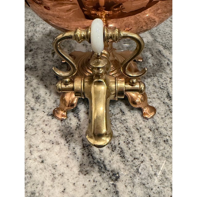 Mid-19th Century Victorian Copper & Brass Samovar Tea Urn, England, C. 1860 For Sale - Image 10 of 18