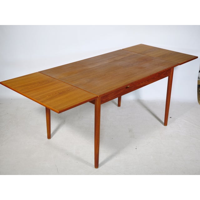 Wood Mid-Century Extendable Teak Dining Table, 1960s For Sale - Image 7 of 12
