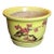 Mid Century Green Chinoiserie Planter With Hand Painted Peach Blossom For Sale
