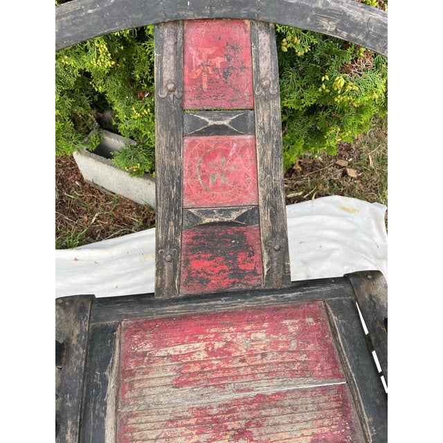 Black Late 19th-Early 20th Century Chinese Horseshoe Back Armchair For Sale - Image 8 of 12