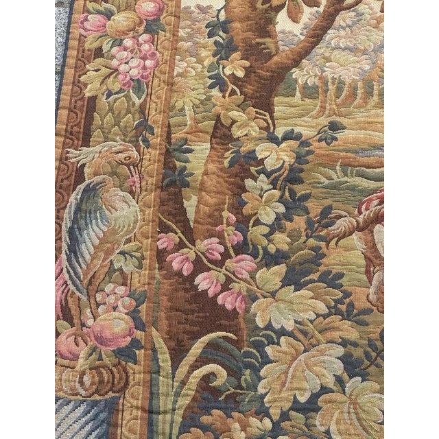 Vintage French Aubusson Style Jacquard Tapestry, 1970s For Sale - Image 10 of 18