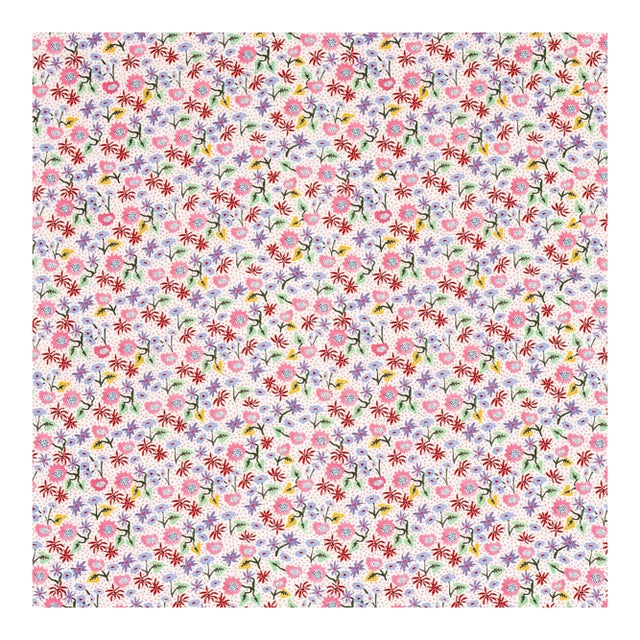 Schumacher x Happy Menocal Calico Fabric In Sprezzatura For Sale