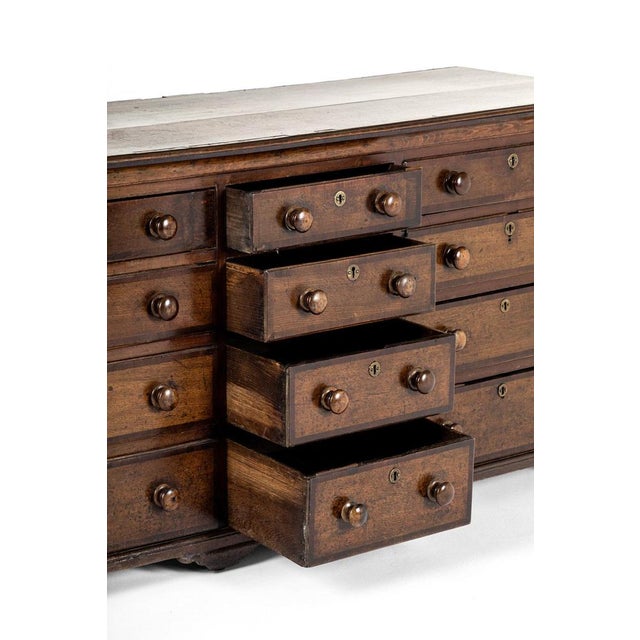 Large Bank of Georgian Oak Drawers For Sale - Image 6 of 13