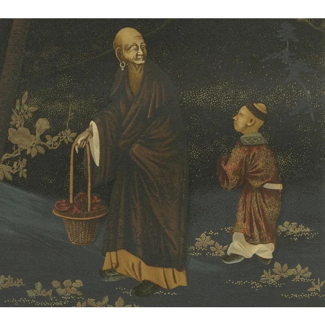 G. A. Audsley, Japanese Monk and Young Attendant, 1880s, Lithograph on Paper For Sale - Image 5 of 10