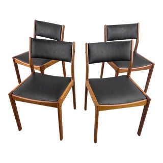 Danish Modern Teak Dining Chairs- Set of Four For Sale