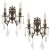 Pair of neoclassical wall sconces in gilded bronze and crystal pendant swarovski european plug (up to 250v).the wiring of...