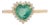 1.2ct Zambian Emerald Heart Necklace in 14k Gold With Halo Diamonds Size 6.5 For Sale