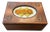 Mid 20th Century Hand-Carved Polish Wood Jewelry Box With Wool Needlepoint Inse For Sale