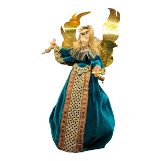Vintage Holiday Baroness Von Stein German Angel Statuary or Tree Topper For Sale