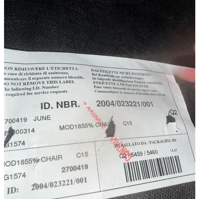 Natuzzi Maturità Italian Cognac Leather Armchair & Ottoman – Made in Italy For Sale - Image 11 of 12