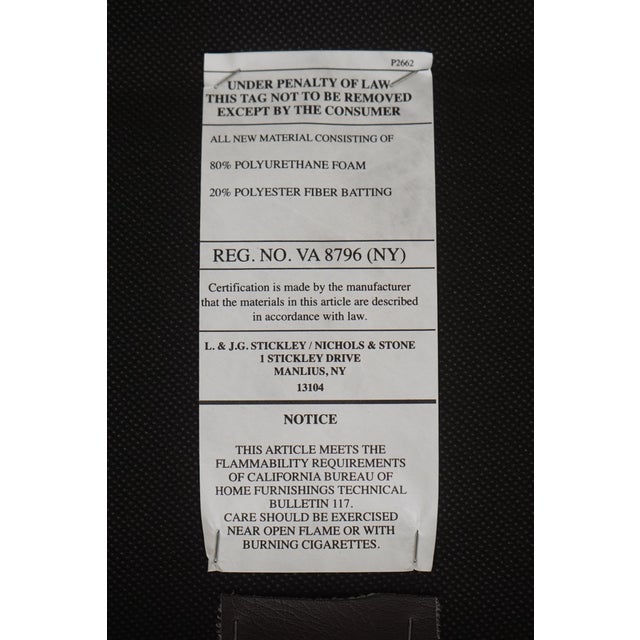 Stickley Mission Oak Leather Woven Seat Bench For Sale - Image 13 of 15