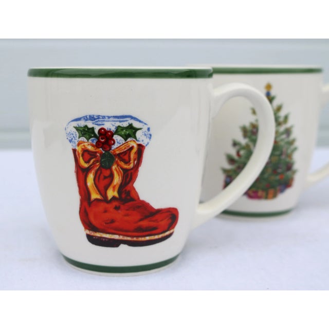 Early 21st Century Christopher Radko Traditions "Holiday Celebrations" Christmas Mugs - Set of 4 For Sale - Image 5 of 8