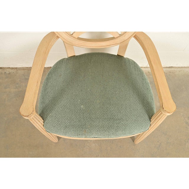 Brown Henredon Modern Art Deco Carved Oak Dining Chairs, Set of Eight For Sale - Image 8 of 16