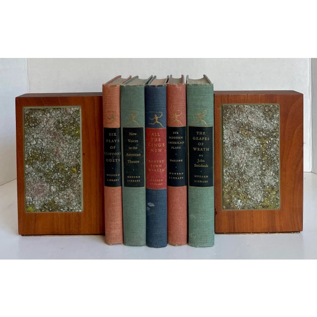 Mid 20th Century Danish Modern Signed Original Wood and Metal Art Bookends For Sale - Image 12 of 13