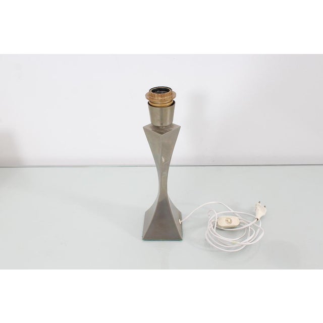Mid-Century Metal Pyramidal Table Lamp, 1960s For Sale - Image 9 of 14