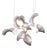 Dune 8 Cluster Pendant Light with Silver Anodized Shades by Daniel Becker For Sale