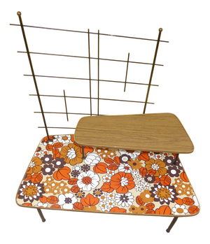 Large Vintage Flower Stand in Orange, 1970s
