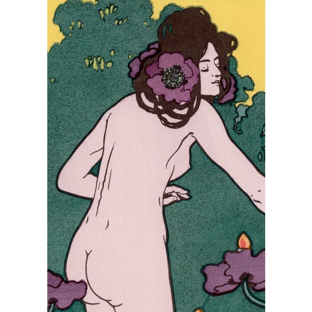 Hans Christiansen, L'Heure du Berger, Nude, 1898, Lithograph on Paper For Sale - Image 4 of 12