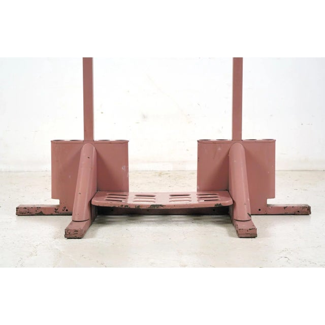 Vintage Industrial Steel Gingher Commercial Coat Rack For Sale - Image 6 of 12