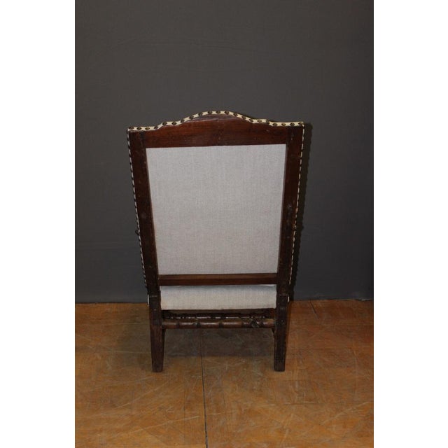 Louis XIV Rack Armchair in Walnut For Sale - Image 4 of 16