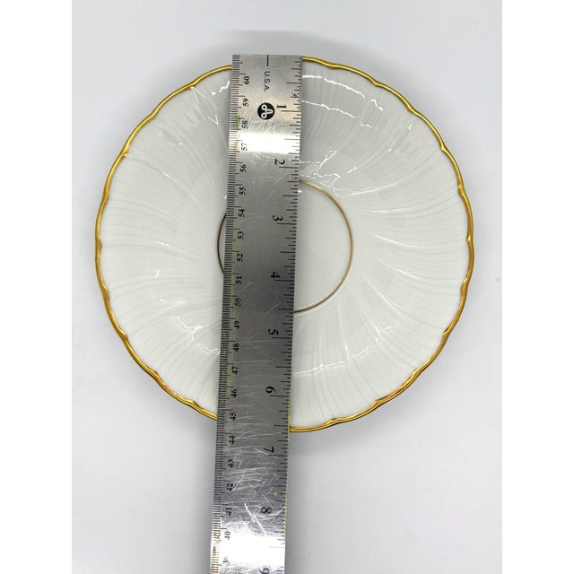 Bernardaud 1980s Bernardaud Verlaine Cream Soup Bowls and Saucer Set For Sale - Image 4 of 8