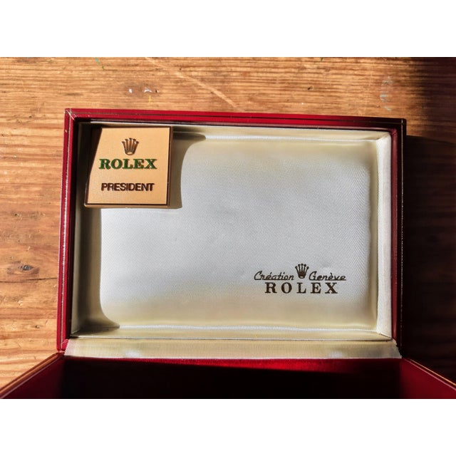 Vintage President Rolex Watch Box With Tapestry For Sale - Image 15 of 16