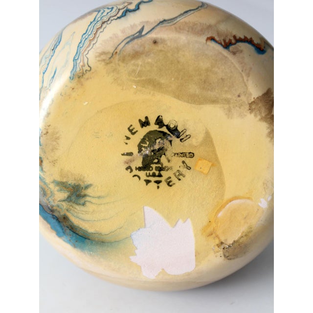 Ceramic Vintage Nemadji Pottery Marbled Vase For Sale - Image 7 of 12