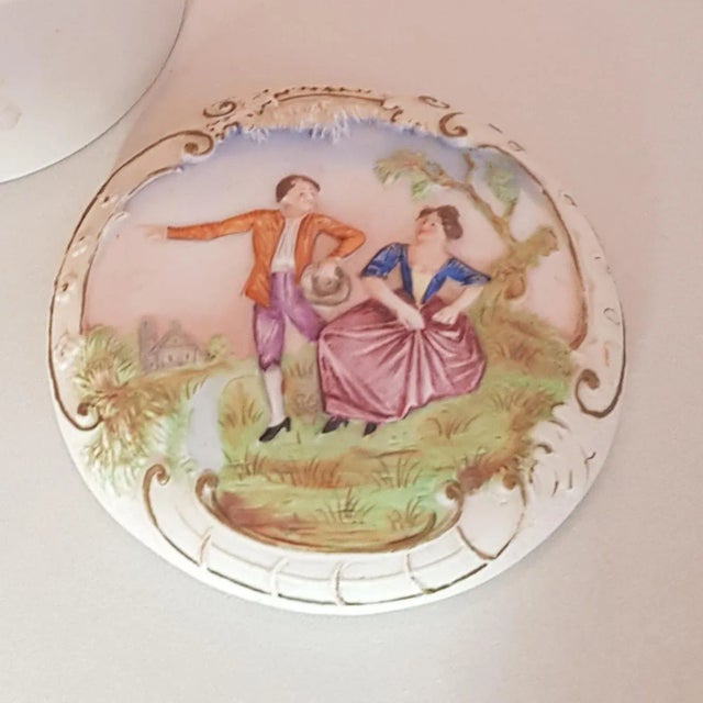 Art Nouveau Hand Painted Lidded Box from Schäfer & Vater For Sale - Image 5 of 6