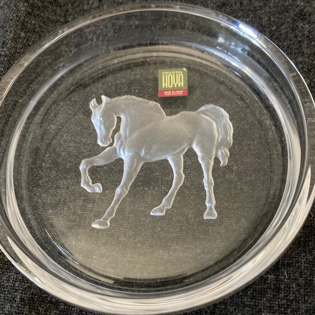 Hoya Crystal Japanese Wine Bottle Coaster For Sale - Image 4 of 9