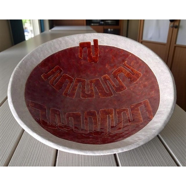 Brutalist Style French Porcelain Stoneware Centerpiece For Sale - Image 17 of 18