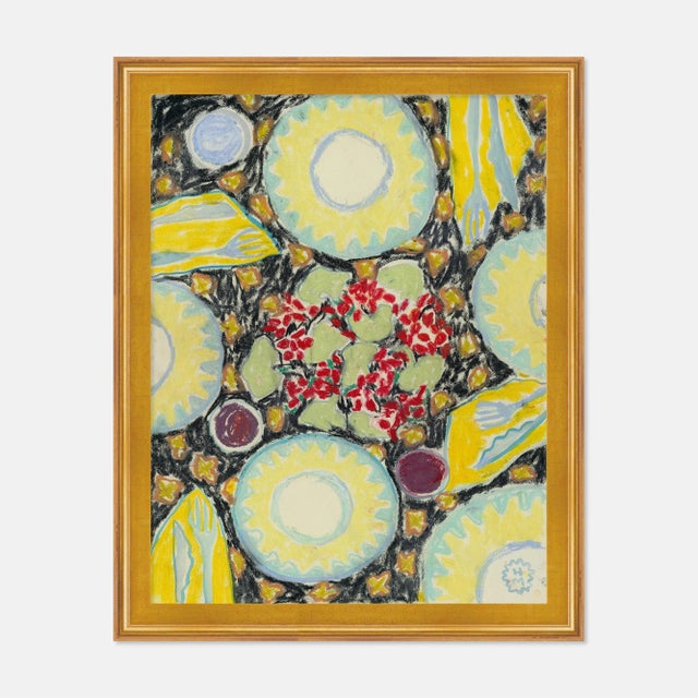 Happy Menocal On the Table by Happy Menocal in Gold Frame, Medium Art Print For Sale - Image 4 of 4