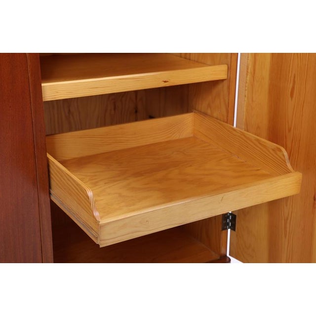 Brown Mid-Century Modern Linen Cabinet, 1960s For Sale - Image 8 of 10