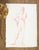 2020s Deep Red Standing Female Nude Watercolor Painting For Sale - Image 5 of 6