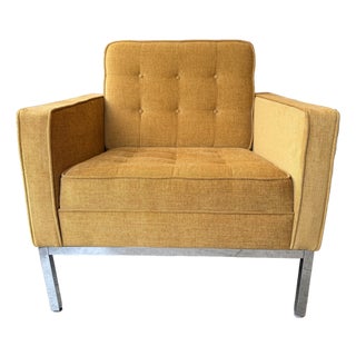 Original 1960's Steelcase Upholstered Armchair For Sale