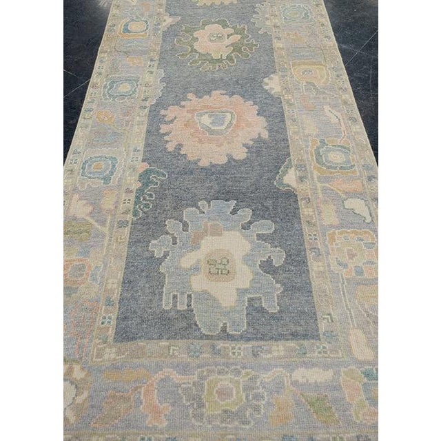 Turkish Oushak Rug 3'10" x 11'5" For Sale In Houston - Image 6 of 10