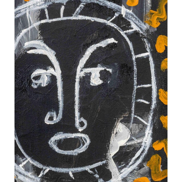 Contemporary Walter Gaudnek "Alice's Sun God" Oil on Canvas, 1969 For Sale - Image 3 of 10