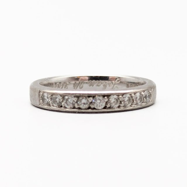 Wedding Ring in White Gold with Diamonds For Sale - Image 4 of 4