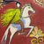 Original Framed Horse & Rider Painting, Red Boho Figurative Wall Art, Oil Chalk on Canvas in Gold Frame, 14x14 Whimsical Folk Art Home Decor For Sale - Image 4 of 4