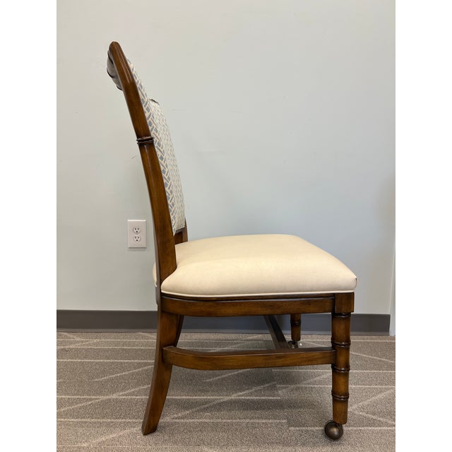 Woodbridge Furniture Emily Side Chair With Front Casters Chairish